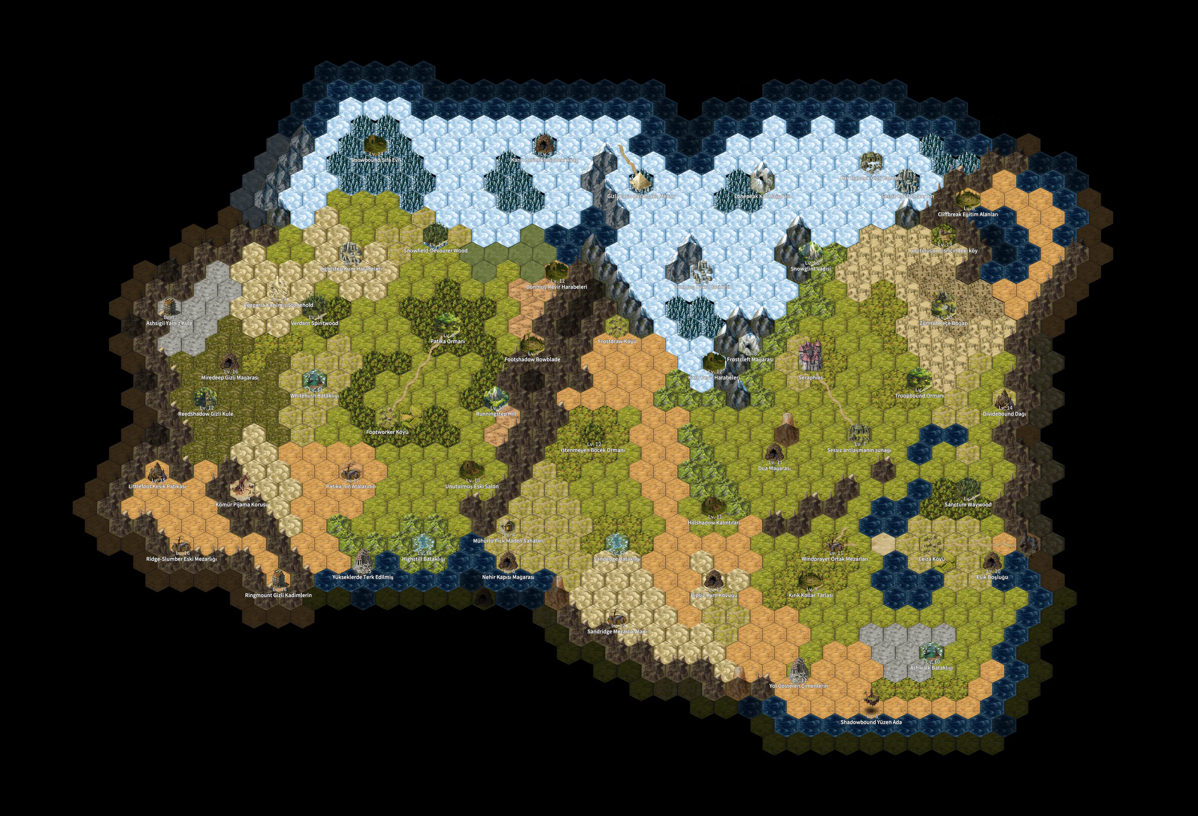MAP4 Aldios Crownlands haritası