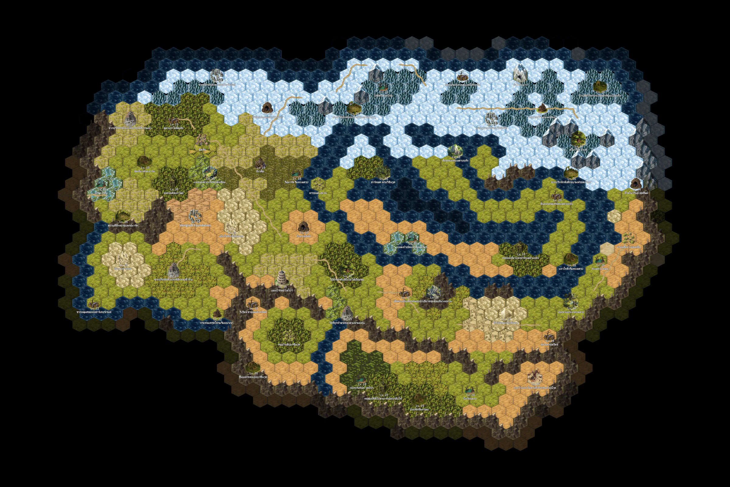 แผนที่ของ MAP5 ดินแดนชายแดนที่ถูกลมพัดจนแห้งแล้ง